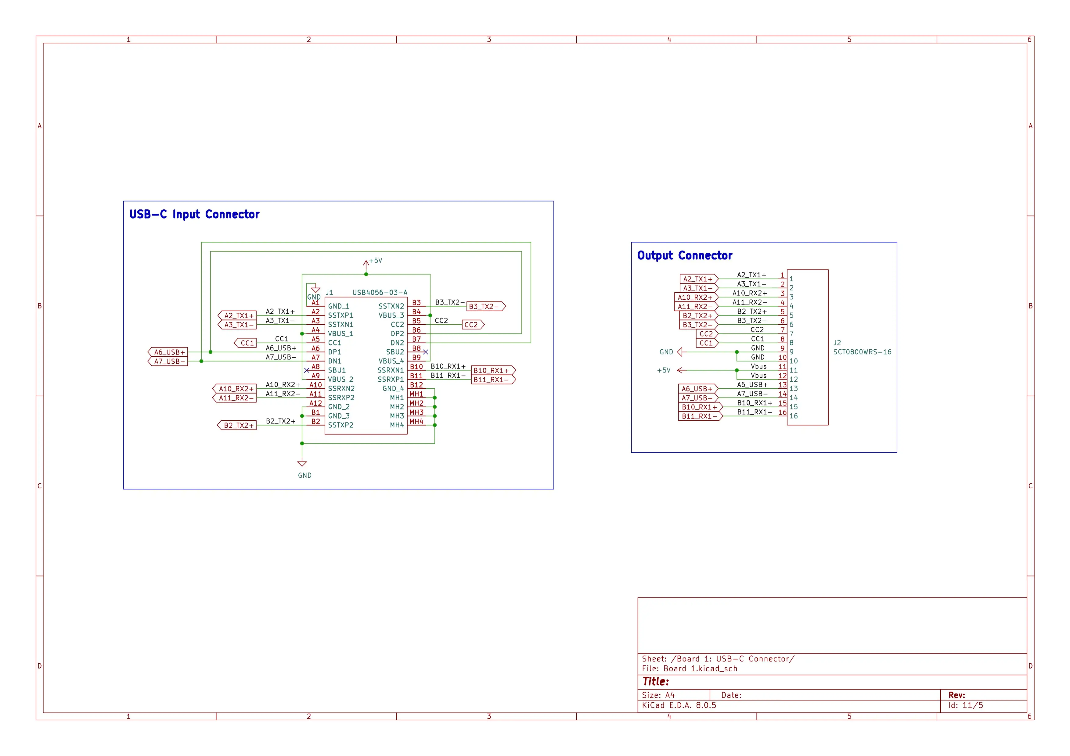 Connection board schematic