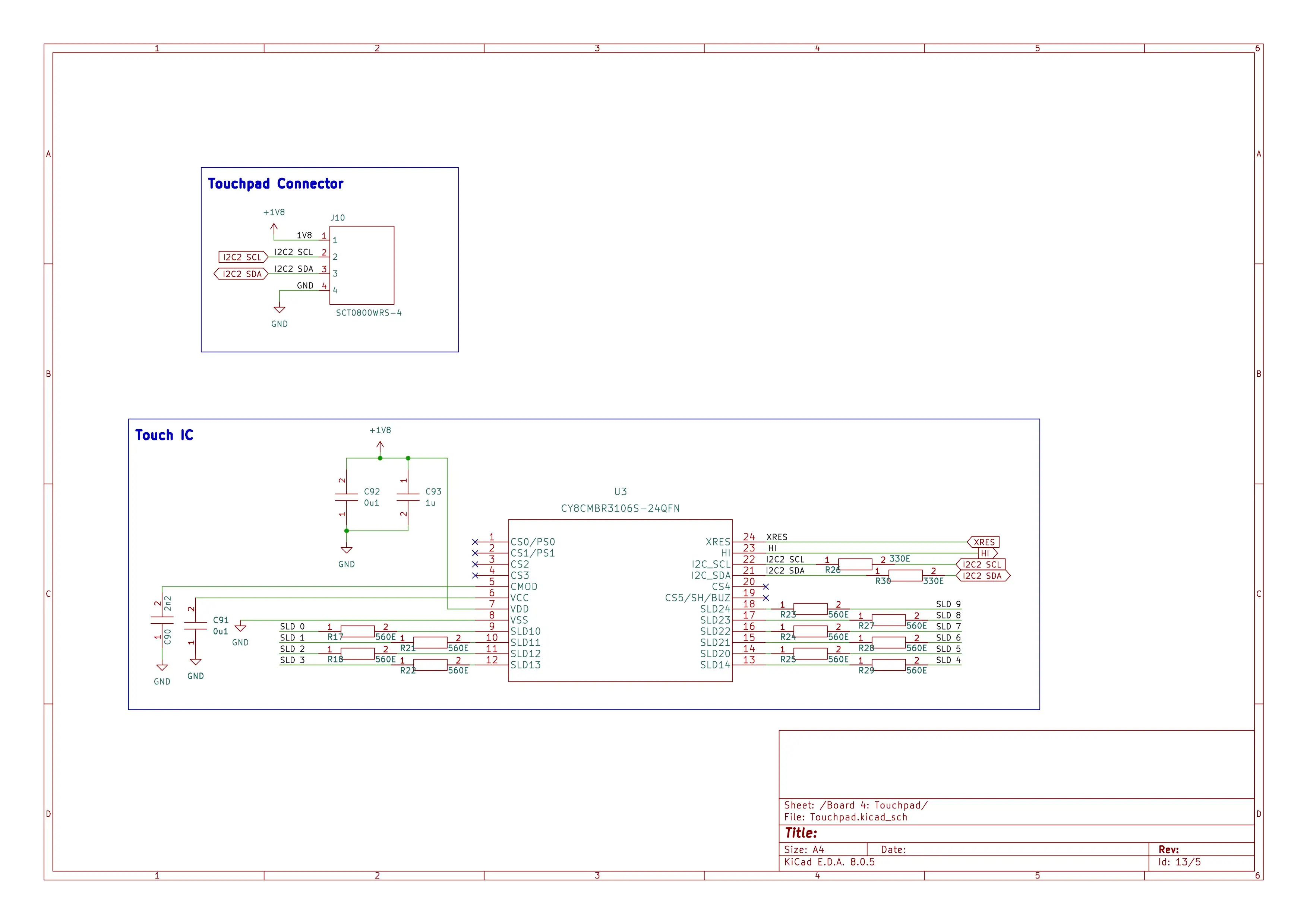 Touch pad schematic