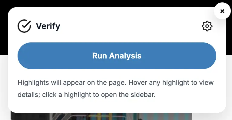 Verify popup